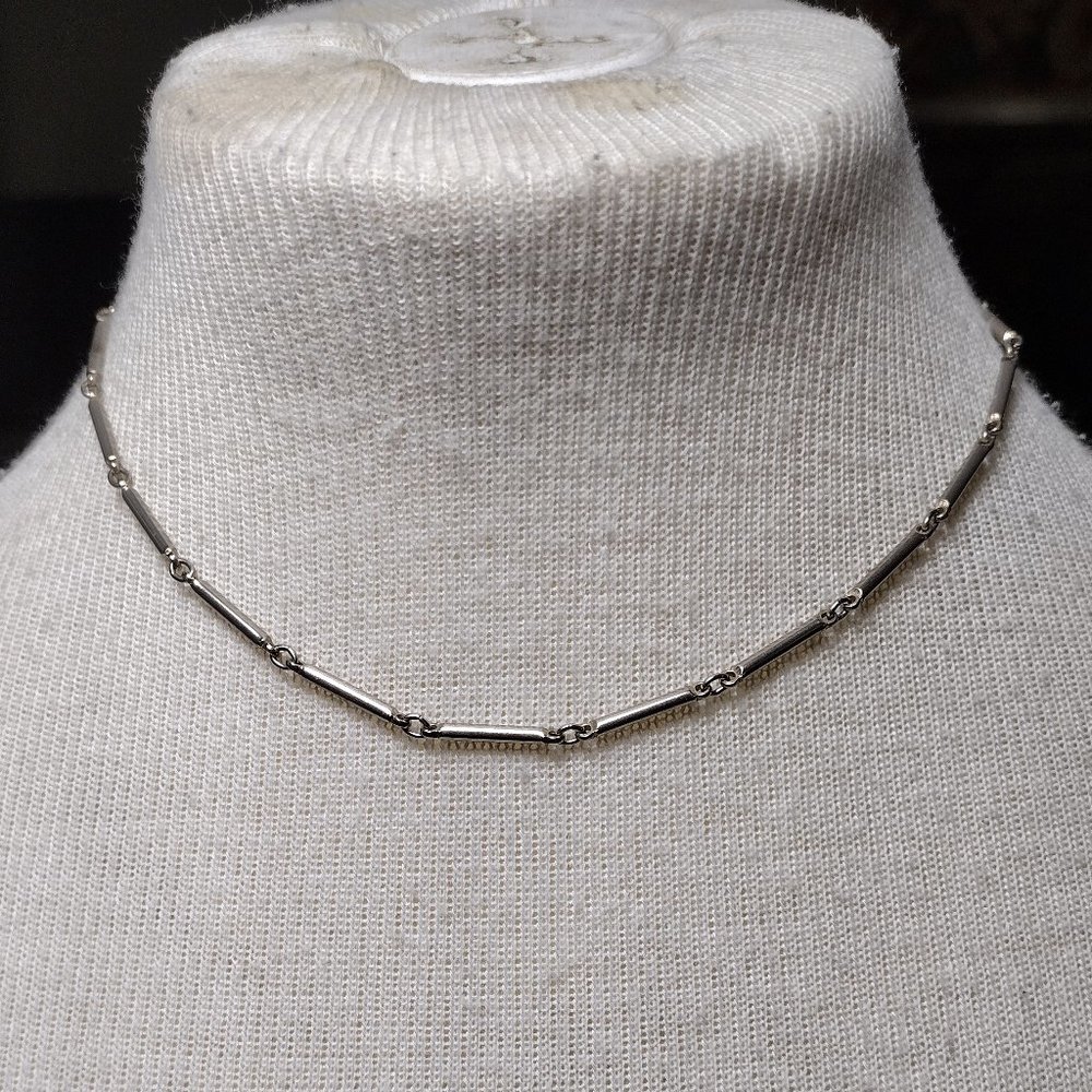 Silver -Tone Metallic Necklace